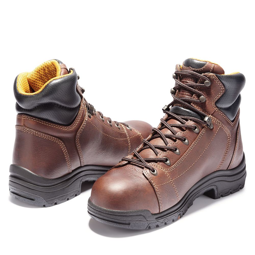 Bocanci De Muncă Timberland Barbati Maro - Pro® Titan® 6\" Lace Alloy Toe - Romania - BHZYVN509